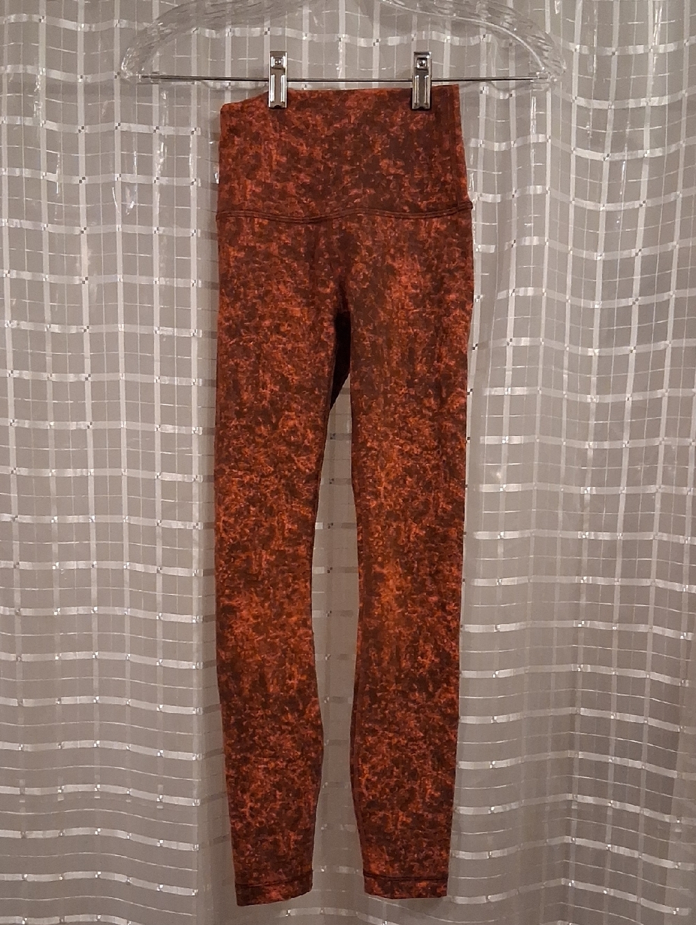Lululemon Rust Orange Printed High-Waist Leggings